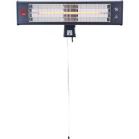 Zink Wall / Stand Mount Patio Heater 1.8kW IP44 1800W in Black Fibre