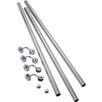 Rothley Indoor Handrail Kit Polished Finish 3.6m in Chrome Stainless Steel