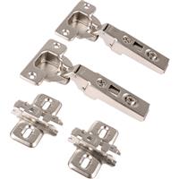 Blum Sprung Concealed Hinge 100deg MODUL Overlay (2 Pack) in Silver Steel
