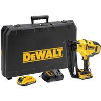 DeWalt 18V XR Brushless 16Ga Second Fix Nailer 2 x 2.0Ah in Yellow