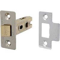 Perry Fire Door Bolt Through Tubular Latch 63mm Nickel Plate in Silver