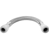 Pushfit Tap Connector 15 x 15mm Pushfit 13mm Bore. 300mm in Chrome