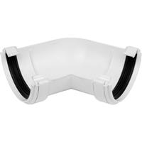 Aquaflow 112mm Half Round Gutter Angle 135deg in White PVCU