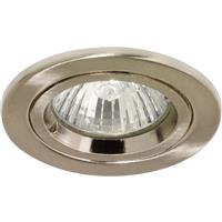 Halolite Cast Ring 240V/12V Fixed Downlight Satin in Nickel Steel