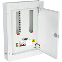 Axiom 3 Phase Distribution Board 8 Way with 125A 4P Isolator in White Steel
