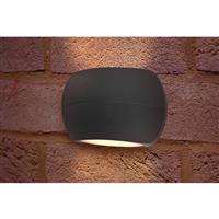 Integral LED Lux Stone Up & Down Wall Light IP54 8.5W 320lm 3000K Dark in Grey Aluminium