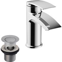 Ebb and Flo Ebb + Flo Cobo Taps Basin Mixer in Chrome Rubber/Steel