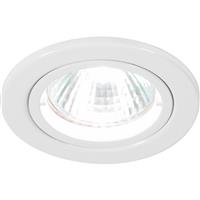 Halolite Cast Ring 240V/12V Fixed Downlight in White Aluminium