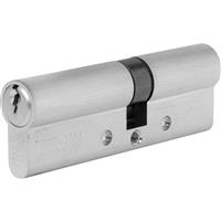ERA 1 Star 6 Pin Double Euro Cylinder 40-45mm Satin Nickel in Silver Brass