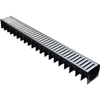 Unbranded Drain Channel & Grating 1m Steel Grating in Silver