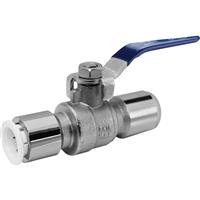 Reliance Valves Ball Valve - Push Fit 15mm in Chrome Brass