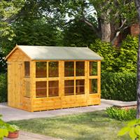 Powersheds Power Apex Potting Shed 10' x 6' - Double Doors in Natural Timber