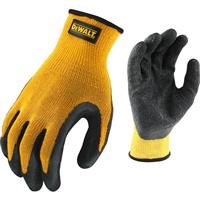 DeWalt Latex Coated Gripper Gloves in Black/Yellow Rubber