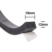 Stormguard Jumbo Rubber Foam Weatherstrip 6m in Black