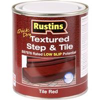 Rustins Quick Dry Textu Step & Tile Paint 500ml in Red