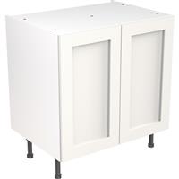 Kitchen Kit Flatpack Shaker Kitchen Cabinet Base Unit Ultra Matt 800mm in White MFC