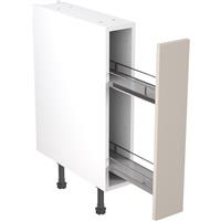 Kitchen Kit Flatpack Shaker Kitchen Cabinet Pull Out Base Unit Ultra Matt 150mm in Light Grey MFC