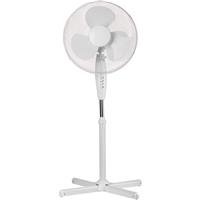 Unbranded 16" Pedestal Fan 3 Speed 45W in White Aluminium