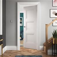 JB Kind Catton 3P Primed Internal Door FD30 44 x 1981 x 686mm in White Mdf
