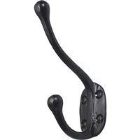 Old Hill Ironworks Hat & Coat Hook Victorian 135mm in Black Cast Iron