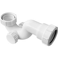 Unbranded Shallow Bath Trap With 19mm Seal & Eye 40mm in White