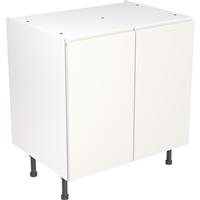 Kitchen Kit Flatpack J-Pull Kitchen Cabinet Base Unit Ultra Matt 800mm in White MFC