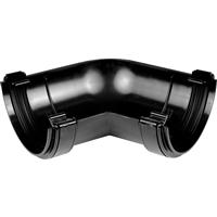 Aquaflow 112mm Half Round Gutter Angle 120deg in Black PVCU