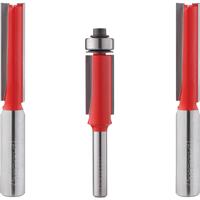 Freud Kitchen Fitter Router Bit Set: 1/2" Straight & 1/4" Flush Trim 3 Piece Resin