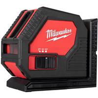 Milwaukee Alkaline Cross-Line Green Laser Level in Black Steel
