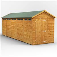 Powersheds Power Apex Security Shed 20' x 6' in Natural Timber