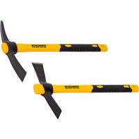 Roughneck Micro Pick/Cutter Mattock Set (2 Pack) in Yellow/Black Rubber