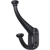 Old Hill Ironworks Hat & Coat Hook Heavy Duty 135mm in Black Cast Iron