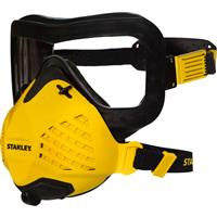 Stanley Visor & Dust Mask Respirator With P3 Fitted Filters and Face-Fit-Check Medium/Large in Yellow Latex