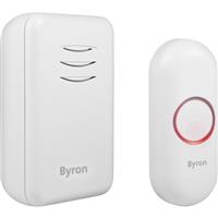 Byron Wireless Doorbell Set Portable in White