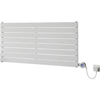Ximax Oxford Horizontal Electric Designer Radiator 595 x 1200mm 3070 BTU in White Steel