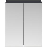 Nuie Arno Mirrored Cabinet 600mm Soft in Black MFC