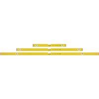 Stabila 80AS Spirit Level Set 3 Piece in Yellow Rubber