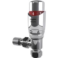 Drayton TRV4 All Chrome 15mm Angled Brass