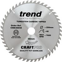Trend Craft Circular Saw Blade 250 x 48T x 30mm CSB/25048