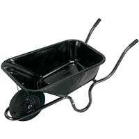 Draper Metal Tray Contractors Wheelbarrow 85L in Black Steel