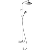 Hansgrohe Vernis Blend Thermostatic Bath Bar Diverter Mixer in Chrome Brass