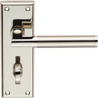 Serozzetta Sessanta Door Handles Bathroom Polished / Satin (Pair) in Nickel