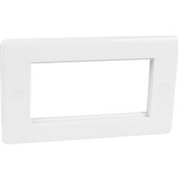 Wessex Electrical Wessex Data Module Plate 2 Gang 4 Module in White Plastic