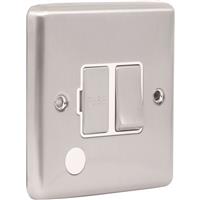 Wessex Electrical Wessex Brushed Stainless Steel Fused Spur 13A Switched in Silver