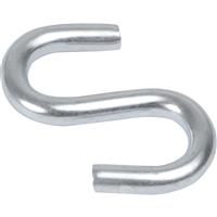 S Hook 6mm (10 Pack) in Silver