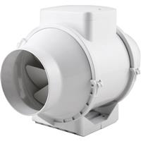 Xpelair XIMX100 In-line Mixed Flow Extractor Fan Timer in White ABS