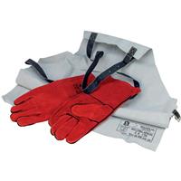 SIP Premium Welding Gauntlets & Apron in Grey Leather