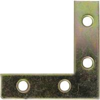 BPC Fixings Corner Mending Plate 75 x 75 x 15mm (10 Pack) Galvanised Steel