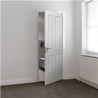 JB Kind Canterbury Internal Door Smooth 44 x 1981 x 610mm in White Mdf
