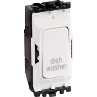 MK Grid Plus 20A 1 Way DP Engraved Module Dishwasher